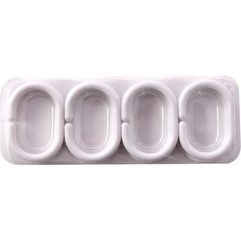 12pcs Anneaux de Rideau de Douche en Plastique en Forme de C Crochets de Rideau pour Rideau de Porte, Rideau de fenêtre (1/5)