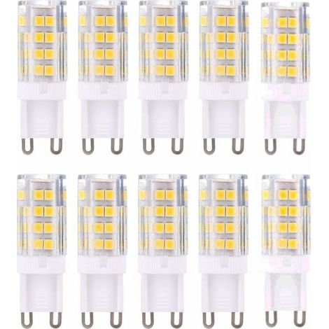 Ampoule LED G9, lumière neutre, 5 W, équivalent à une ampoule halogène de 40 W, 420 lumens, non variable, lot de 10 [Classe énergétique A+] (1/5)