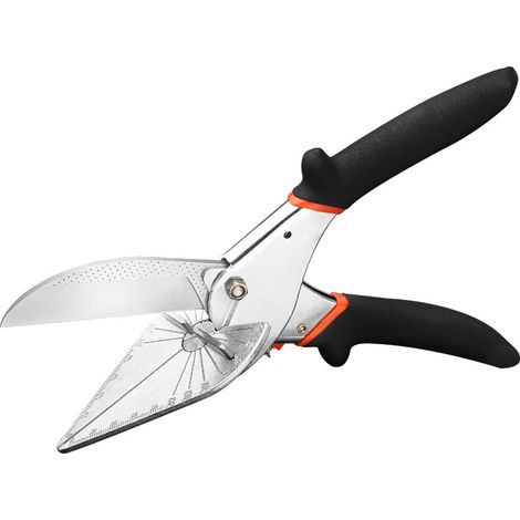 Cisailles à angle - Cisailles à onglets multi-angles de 45 à 135 degrés, cisaille à joint pour couper le bois tendre, le plastique, le PVC et plus (1/5)