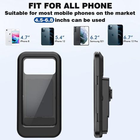 Supporto per cellulare，Supporto GSM / Cellulare，Supporto di navigazione antiurto，Rotazione a 360°，per smartphone fino a 6,8 pollici (1/4)