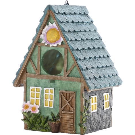 Niche à oiseaux en résine, décoration de jardin, statue pour extérieur