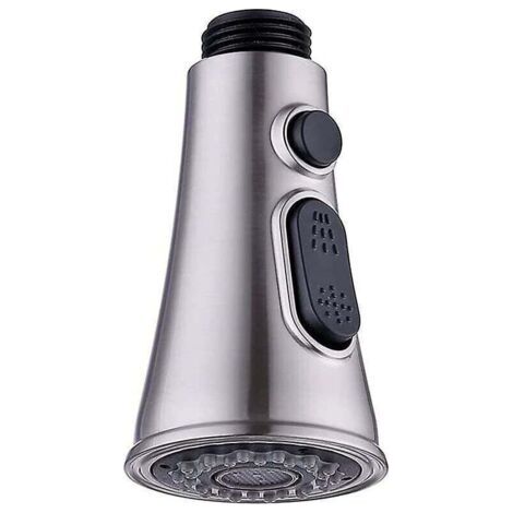 Cuisine Robinets Pommeau Douchette de Tête de Rechange pour Mitigeur, Douchette Douche Pommeau de Douche 2 Jets Chromé Robinet de Cuisine évier Robinet (1/4)