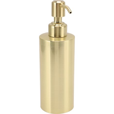 Dispensador de jabón grande de acero inoxidable 304 color oro con bomba para el baño – Diseño moderno (1/5)