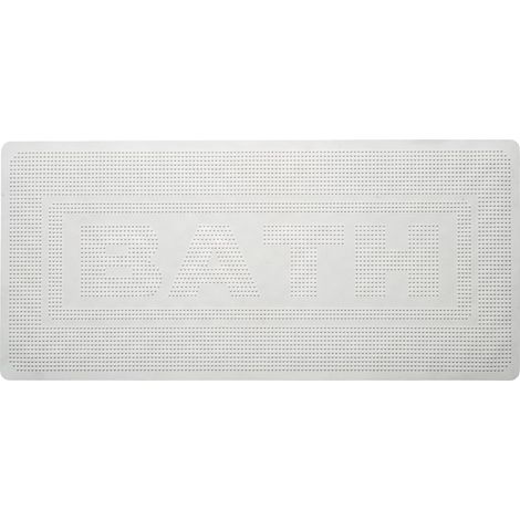 Croydex BATH Rubber Non-Slip Bath Mat 34 x 74cm - White or Grey (1/5)