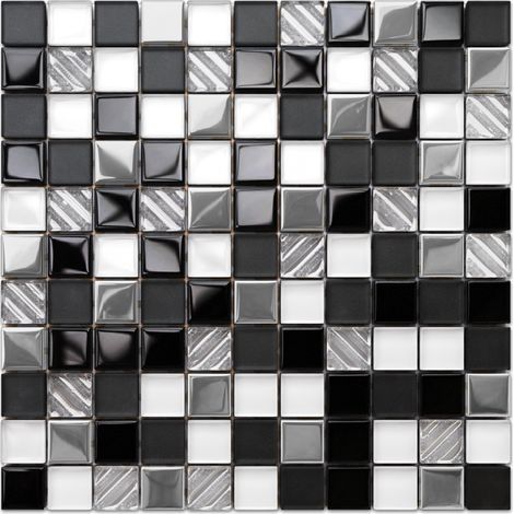 Ilcom mosaico in vetro su rete per bagno e cucina 30cm x 30cm - Crushed gold (1/5)