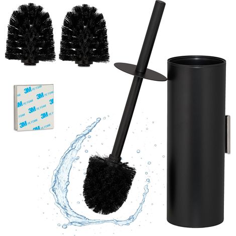 Set di scopino per WC in acciaio inox con supporto a parete