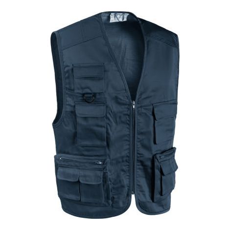 Sottozero gilet Star multitasche da lavoro colore blu taglia L in cotone con cerniera giubbino smanicato Blu L