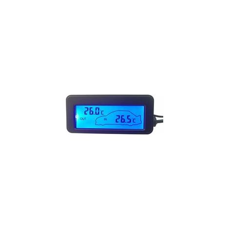 Thermometre Interieur Exterieur pour Voiture DC12V Thermomètre Numérique Thermomètre De Voiture Rétro-éclairage Mini Thermomètre LCD Voiture à L'intérieur Thermomètre Extérieur Great Gift