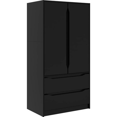 Maison Exclusive - Kleiderschrank mit Tür Schwarz 79,5 x 49 x 156 (1/5)