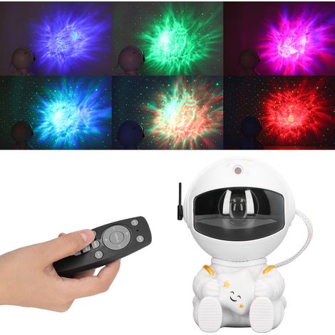 Astronautenförmiger LED-Nachtlichtprojektor, RGB-Sternenprojektorlampe (1/5)