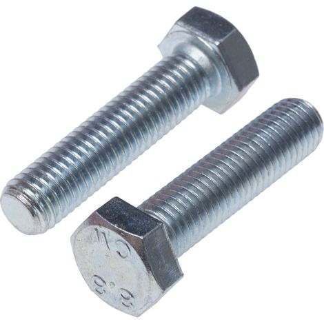 Vis à tête hexagonale, Acier Passivé, zinc, M12 x 50mm ( Prix pour Sachet de 50 )