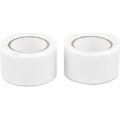 2 Stück selbstklebendes Silikonband, Isolierband, wasserdicht, Klebeband zur Reparatur von Wasserleitungen und Schläuchen, weiß (1/5)