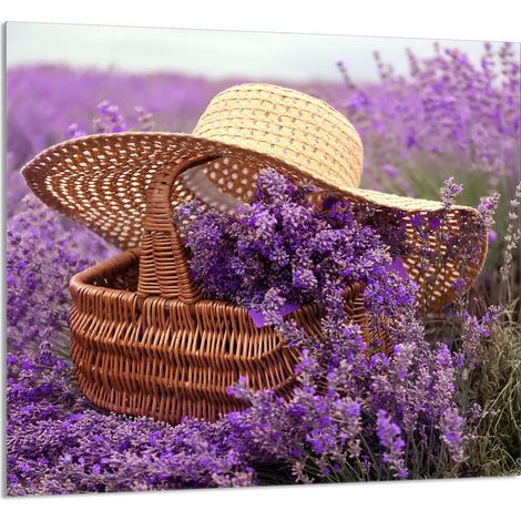 PANEL DE VIDRIO PARA COCINA 65x60 Lavanda (1/5)