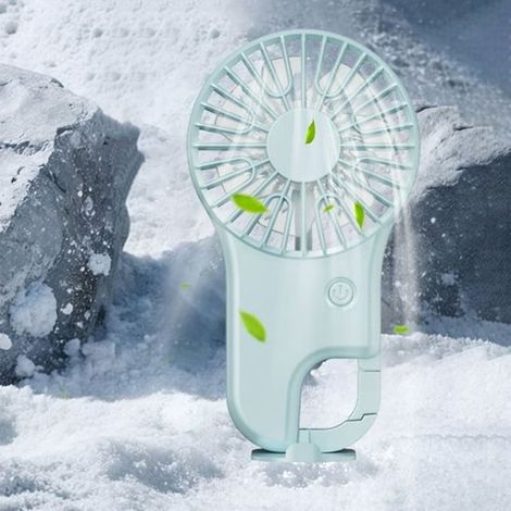 Mini ventilatore,Ricaricabile tramite USB,3 velocità,Funzionamento silenzioso,Batteria da 800 mAh,Portatile e leggero,Blu (1/5)