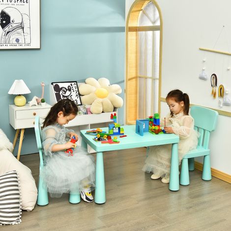 Ensemble Table Chaises Enfants Jouer Manger Dessiner 1 à 7 Ans Vert CWXT1158 DESIGN IN (1/3)