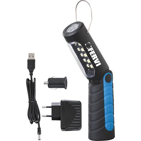 ARBEITSLEUCHTE AUFLADBARE LAMPE TASCHENLAMPE HANDLAMPE LED FERVI 0597