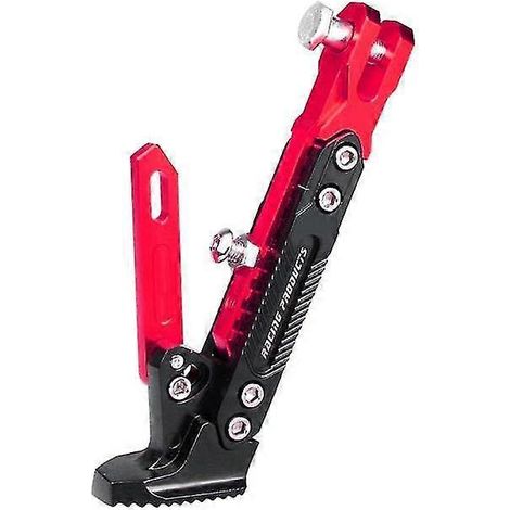 CNC-gefräster Motorrad-Fußständer aus Metall mit fünf Positionen und Höhenverstellung – Rot (1/5)