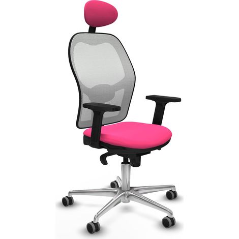Silla de oficina piqueras y crespo Jorquera blanco aluminio malla (1/5)