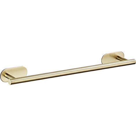 Auto-Adhésif Porte-Serviettes Barre de Serviette Acier Inoxydable Barre Porte-serviettes pour Salle De Bains ou Cuisine (Or,50cm) (1/5)