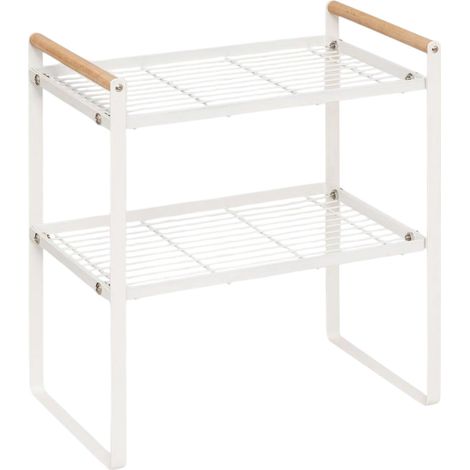 Étagère de Cuisine 2 Niveaux "Balm" 33cm Blanc (1/2)