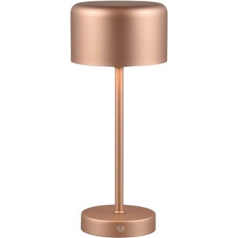 REALITY LEUCHTEN LAMPE DE TABLE SANS FIL À LED JEFF R59151165, CAFÉ EN MÉTAL, AVEC LED DE 1,5 WATT, 4X TACTILE (1/3)