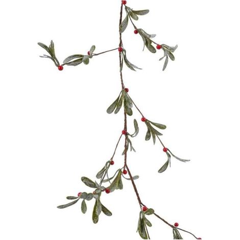 Everlands Ghirlanda Natale 180 cm con Bacche Rosse e Glitter