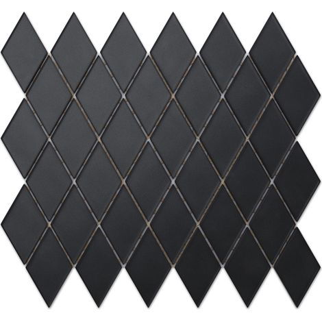 Mosaico in vetro su rete per bagno e cucina 25cm x 29.2cm - Black Widow (1/3)