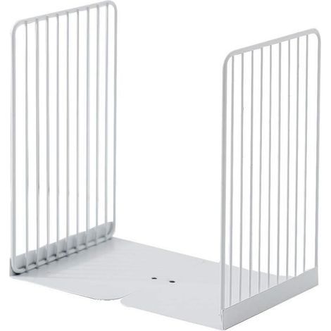 (Weiße) Buchstütze – Minimalistisch – Metall – Weiß – 21 x 20 x 13,5 cm – Verstellbar (1/4)