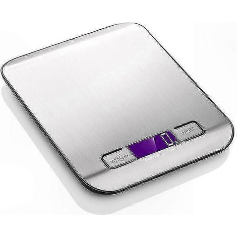 Digitale Küchenwaage aus Edelstahl, präzise zum Backen und Kochen, wiegt in Gramm und Unzen, 5 kg Tragkraft mit 1 g Genauigkeit (1/3)