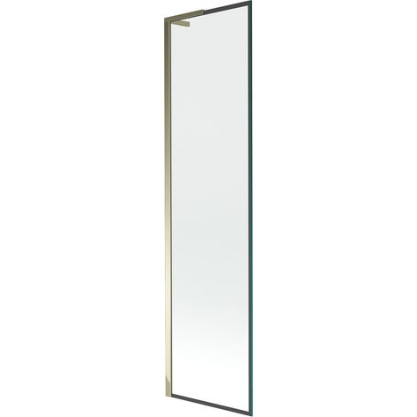 Mexen Next L paratia per vasca da bagno a 1 anta 50 x 150 cm, cornice nera, dorata - 895-050-000-03-70-50 (1/5)