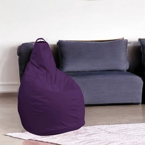Dmora - Puf Boves, Sillón multiusos, Puf, Puf reposapiés, Made in Italy, 90x90 h120 cm, Morado (1/3)