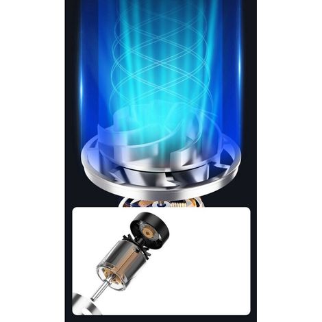 Aspirateur portable 9000 Pa à forte aspiration pour voiture, utilisable sur surfaces sèches et humides, idéal pour la maison, le bureau et le nettoyage de voiture et d'animaux domestiques. (1/5)