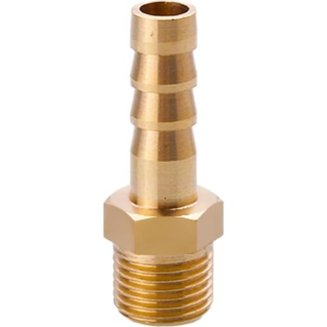 Raccord cannelé en laiton 1/2", filetage femelle, épisseur de métaux, barbillons, raccord tuyau, connecteur adaptateur pour air, eau, huile (épaisseur 8 mm) Filetage Mâle G1/8 6MM (1/5)