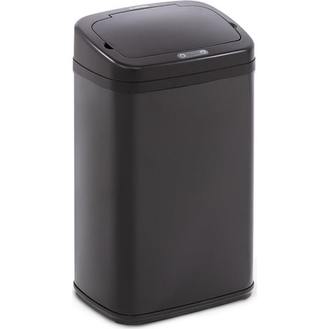 Klarstein – Poubelle de salle de bain 30 litres avec capteur – Couvercle en ABS noir – Ouverture automatique à 20 cm – Dimensions 32,5 x 58 x 23 cm (1/5)