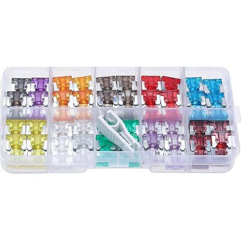 Kit de 120 micro-fusibles fins pour voitures, camping-cars, camions et motos. (1/5)