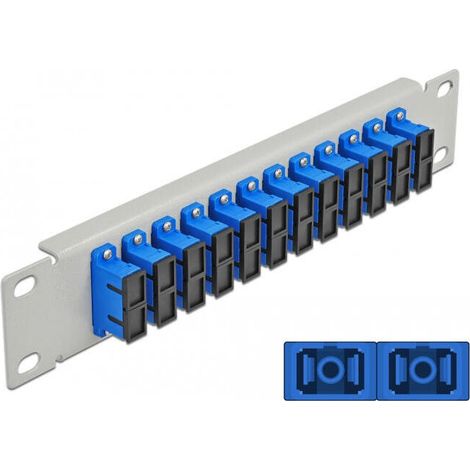 Delock 10 patch panel de fibra Óptica 12 puertos sc duplex azul 1 u gris (1/2)
