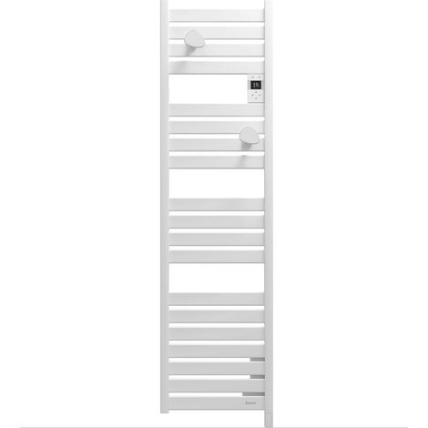 Sauter – Sèche-serviettes électrique Kelud Slim 500W – Largeur 40 cm – Programmation via application – Acier blanc – Surface de chauffe 4 m² (1/6)