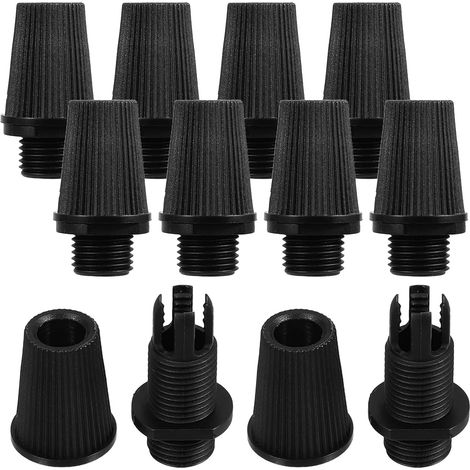 Lot de 20 serre-câbles noirs M10 en plastique pour la gestion des câbles d'éclairage et des suspensions. (1/5)
