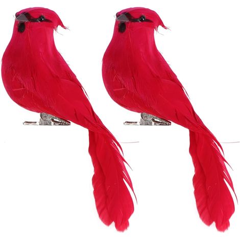 Stück Künstliche Vögel aus Schaumstoff in Rot Realistische
