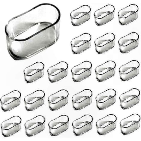 Lot de 30 embouts ovales en silicone pour pieds de chaise, patins de protection de sol anti-rayures, protège-meubles contre les dommages (1/3)