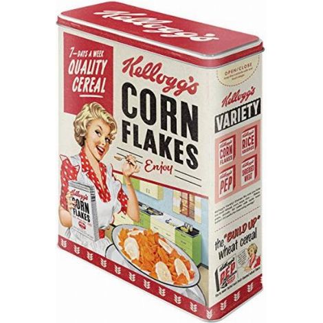 Nostalgic-Art Contenitore retrò XL Kellogg's Cereali, Idea Regalo per la Cucina, Scatola di Latta con Coperchio, Design Vintage, 4 L (1/5)