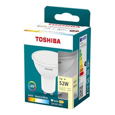 Led toshiba essential - gu10 7w 4000k