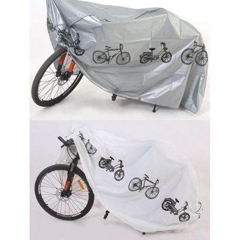 Funda impermeable de dos piezas para bicicleta: lona a prueba de polvo, resistente a los rayos UV y a la lluvia, 200100, negro + blanco. (1/5)