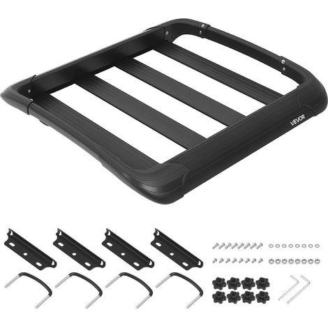 En Alliage d'Aluminium Panier de Toit Voiture Galerie Porte Bagages Charge 68 kg pour SUV et Camionnette (1/5)