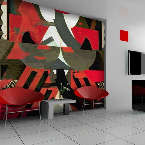 Fotomurale - Composizione artistica - rosso - 350x270 (1/4)