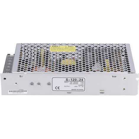 Adaptateur secteur LED 100-240 V vers 12 V/24 V pour caméra de surveillance, 120 W, référence S-120-24 (1/5)