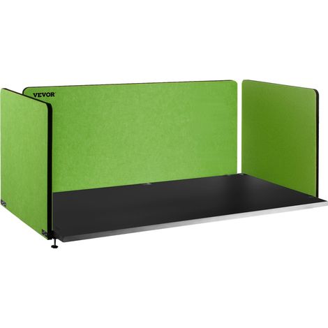Panneau de Séparation pour Bureau 3 Panneaux Verts Séparateur de Bureau Acoustique 152x61x61 cm Panneau Frontal Acoustique Épaisseur de Bureau 10-35 mm Écran de Séparation Espace Privé École (1/5)