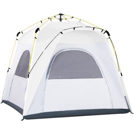 Tente dôme pliable pour 3 personnes, légère, stable, imperméable, UV 50+, avec crochets, porte, fenêtre et tapis de sol. (1/5)