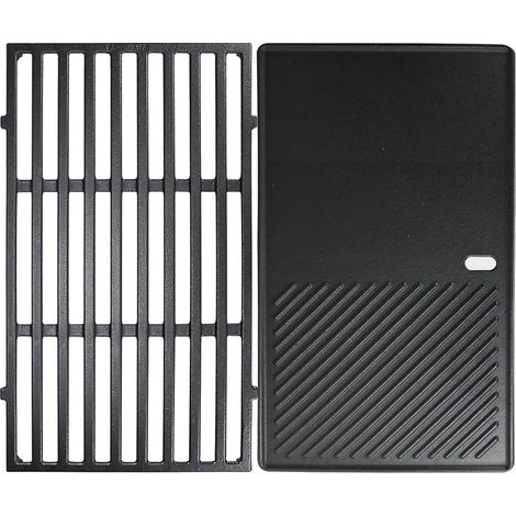 7638 44,5 cm Grille et plaque de cuisson pour barbecues à gaz Weber Spirit I II E310 E320 E330 S310 S320 S330, pièces de rechange en fonte pour Weber Spirit 300 Series, 2 pièces (1/5)
