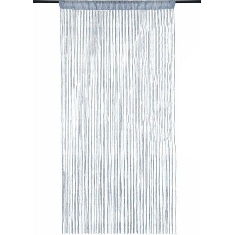 Hängender Perlenvorhang, 100 x 200 cm, Quasten-Tür- und Fenstervorhang, glänzende Trennwand, Volant, Quastenlinie (weiß) FLITI